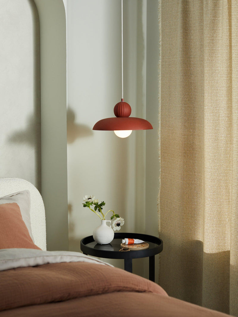 MADE Eliya red pendant ceiling light, imported from the UK