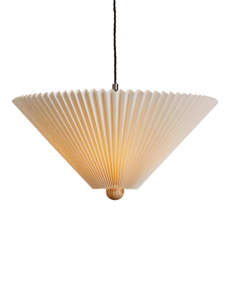 MADE Lila pleated shade ceiling light cream, imported from the UK