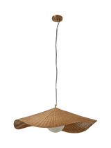 John Lewis MADE Matara Woven Bamboo Pendant Ceiling Light, Cream- Buy online at McGrocer