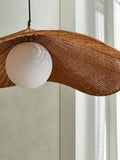 MADE Matara cream woven bamboo pendant light 90cm - UK version