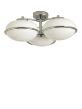 John Lewis MADE Piper 3-Light Flush Ceiling Light Chrome- Buy online at McGrocer