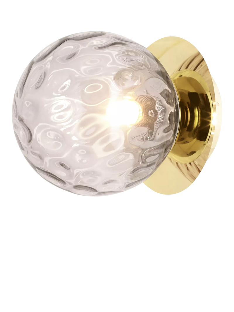 MADE Ilaria bathroom wall light with brass base, UK version