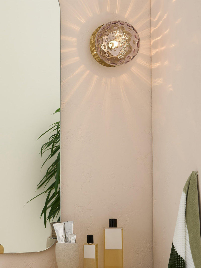 MADE Ilaria bathroom wall light with brass base, UK version