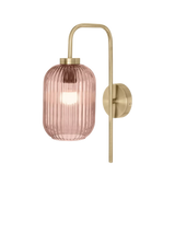 John Lewis MADE Briz Textured Glass Wall Light, Pink- Buy online at McGrocer