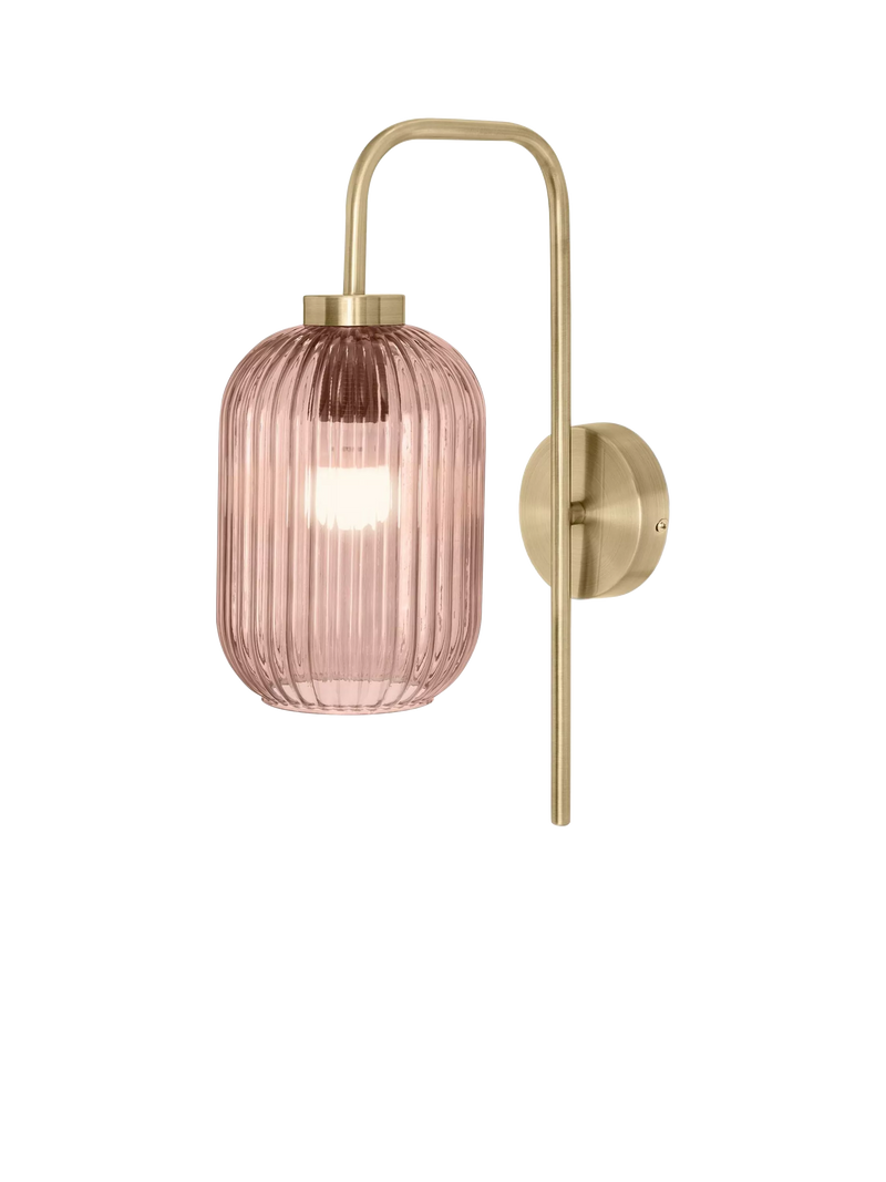 MADE Briz pink wall light textured glass (British brand)