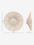 MADE Piper Weaver flush wall light with bamboo weave shade - British product