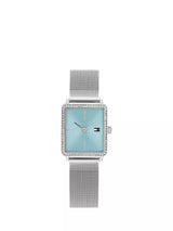 John Lewis Tommy Hilfiger Women's Tea Crystal Mesh Strap Watch, Blue- Buy online at McGrocer