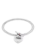 Tommy Hilfiger heart pendant chain bracelet in silver, imported from the UK