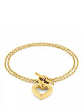 Tommy Hilfiger heart pendant chain bracelet in gold (British brand)