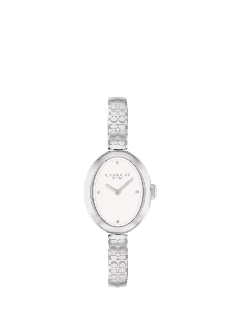 Coach Sammy watch oval stainless steel white dial, imported from the UK