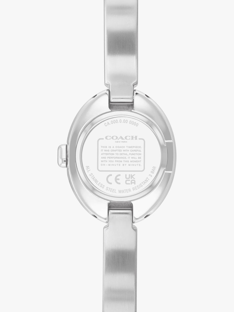 Coach Sammy watch oval stainless steel white dial, imported from the UK