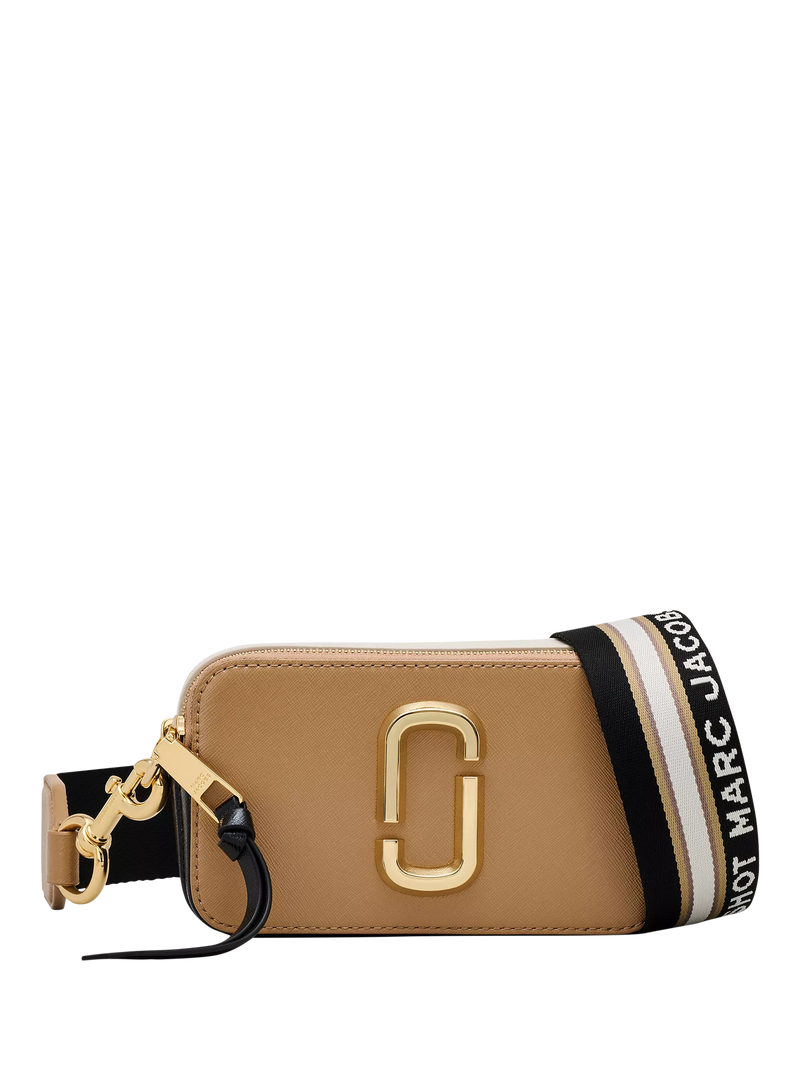 Marc Jacobs Snapshot Leder Umhängetasche, Schwarz
