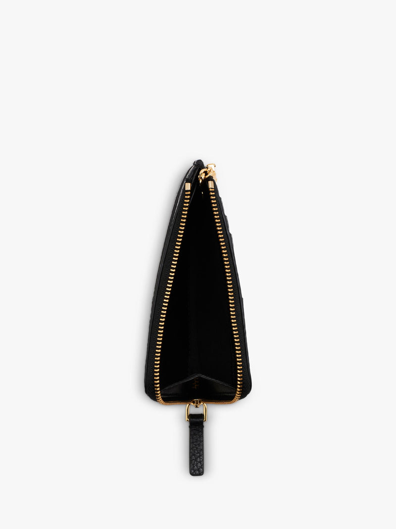 Marc Jacobs black leather zip around wallet, imported from the UK