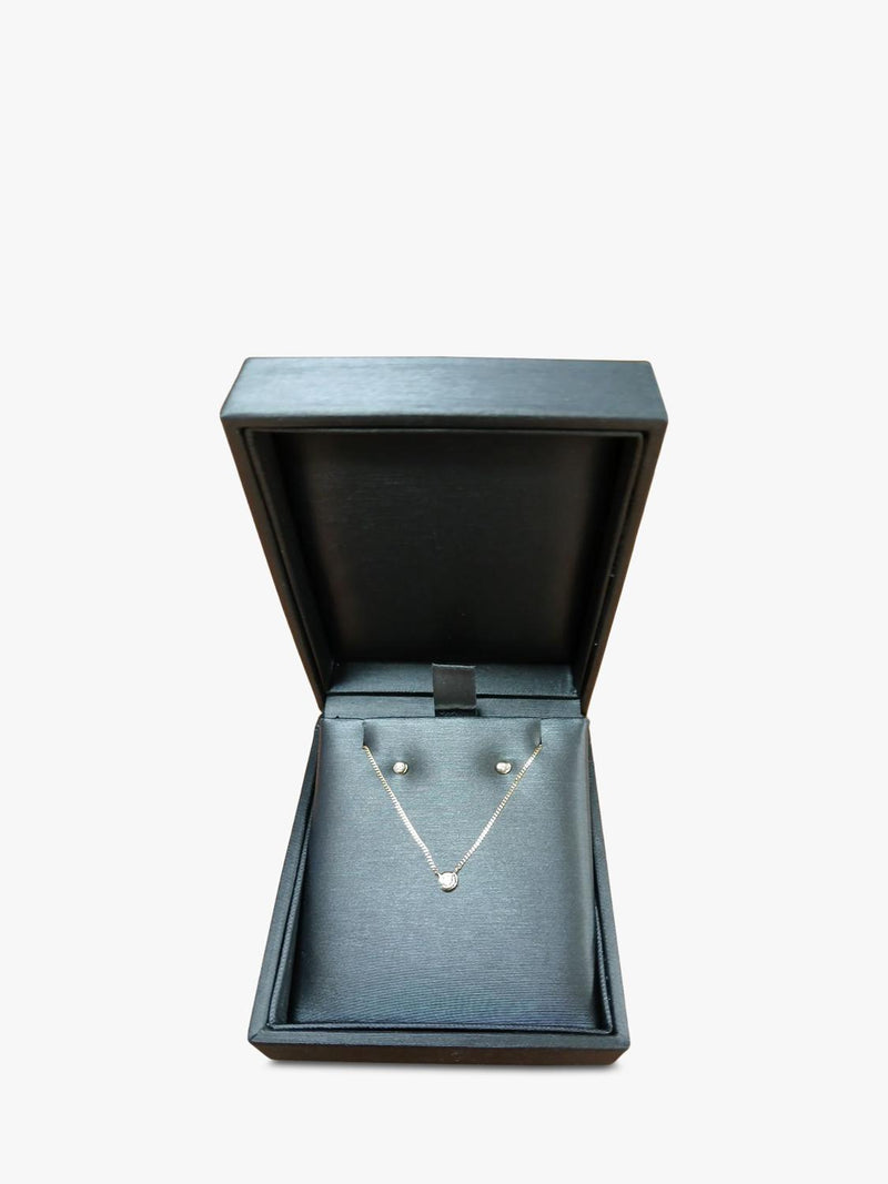E.W Adams 9ct gold diamond jewellery set, imported from the UK