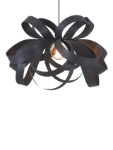 John Lewis Tom Raffield Noctis Skipper Medium Pendant Ceiling Light, Black- Buy online at McGrocer