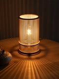 Tom Raffield Artus table lamp birch wood, UK version