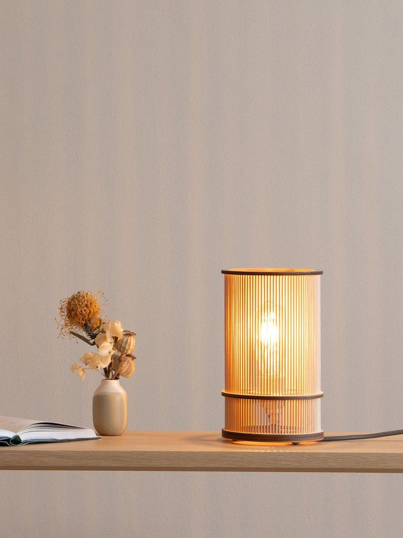 Tom Raffield Artus table lamp birch wood, UK version