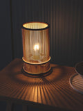 Tom Raffield Artus table lamp birch wood, UK version