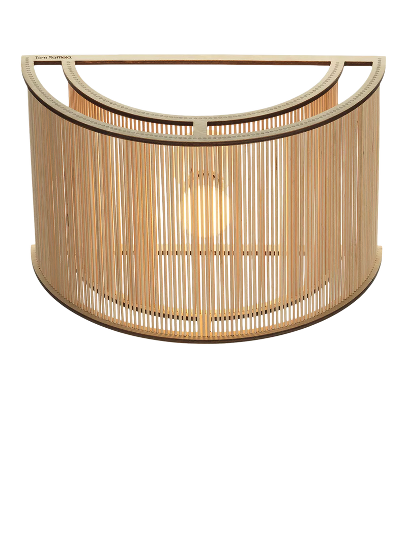 Tom Raffield wall light Birch, imported from the UK