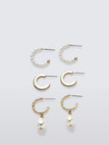 John Lewis gold hoop earrings trio set, UK version