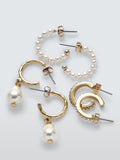John Lewis gold hoop earrings trio set, UK version