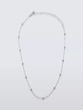 John Lewis delicate satellite chain necklace, silver tone, UK version