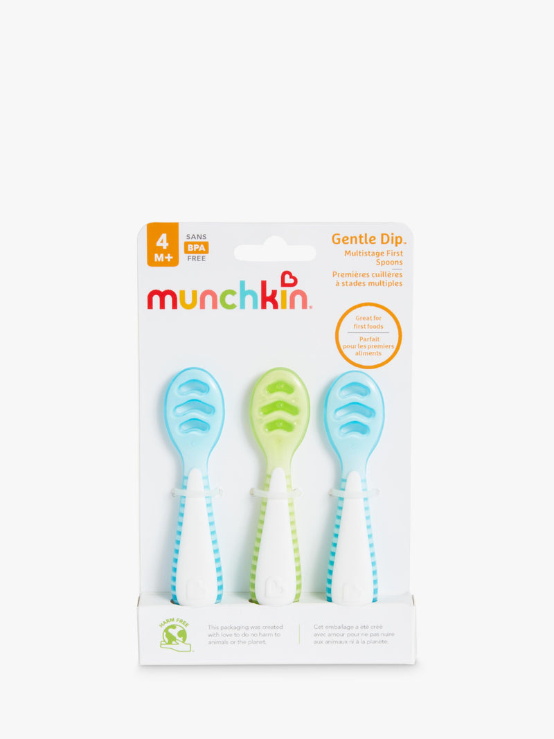 Munchkin Gentle Dip weaning spoons pack 3, imported from the UK