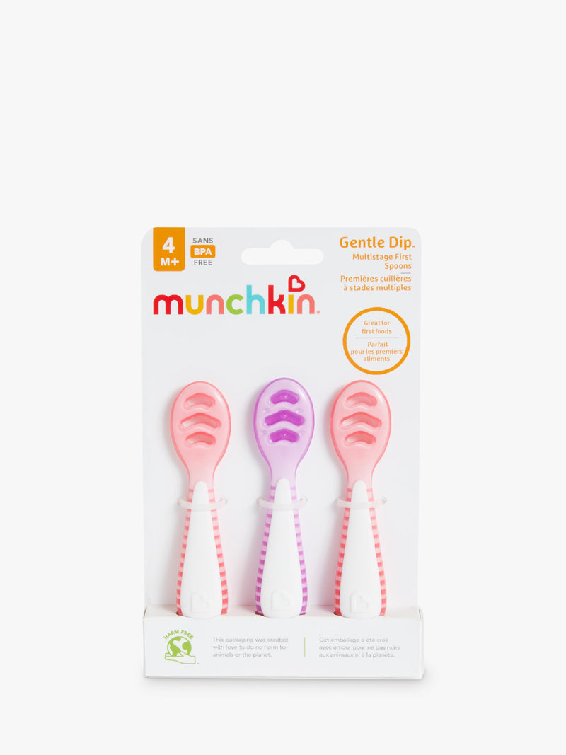 Munchkin Gentle Dip weaning spoon pack of 3, imported from the UK
