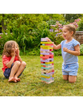 Mookie Giant Wooden Tumble Tower with pastel blocks (British brand)
