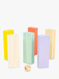 Mookie Giant Wooden Tumble Tower with pastel blocks (British brand)