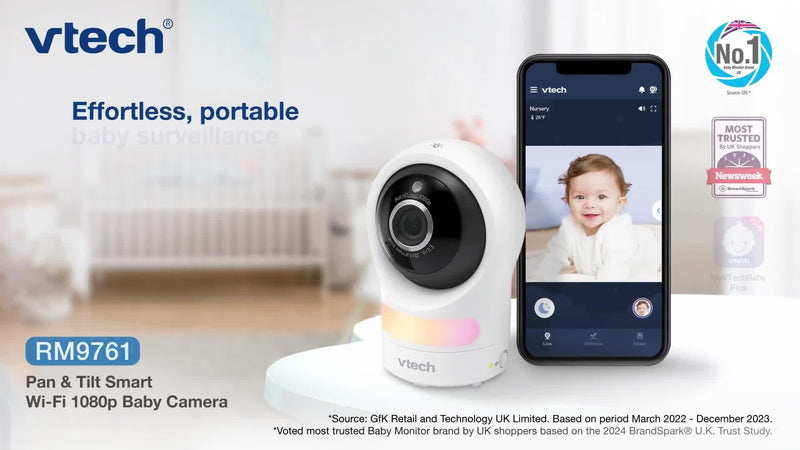 VTech RM9761 smart baby monitor 1080p HD - British product