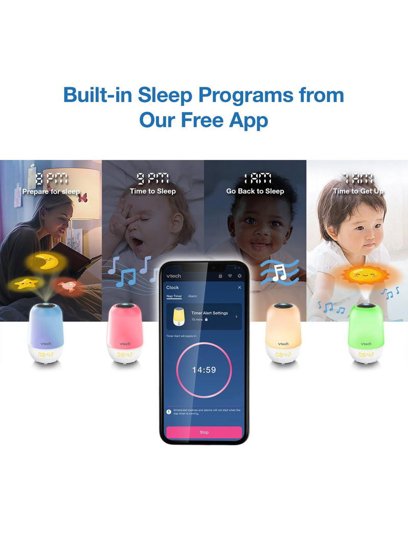 VTech V-Hush Lite soothing sleep trainer night light projector, UK version