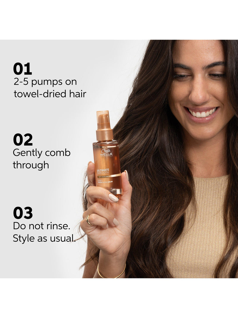 Wella hair oil serum for smooth, frizz-free hair (British brand)