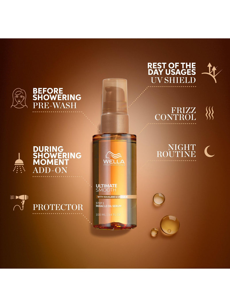 Wella hair oil serum for smooth, frizz-free hair (British brand)