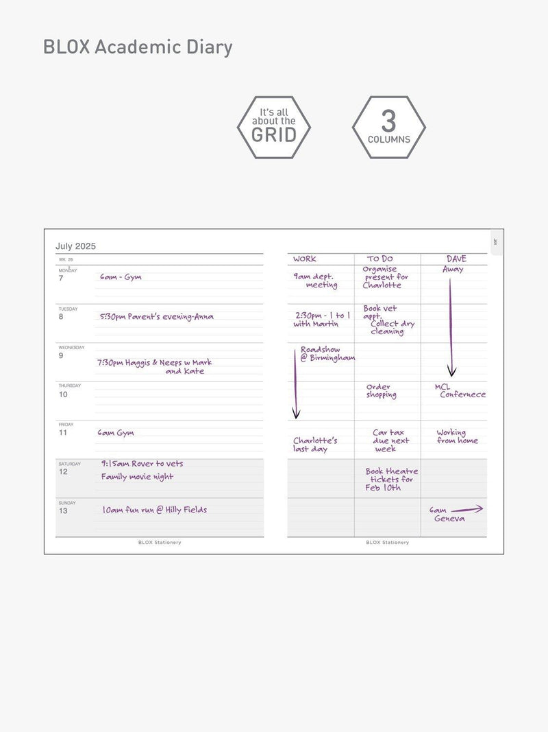 BLOX Stationery academic diary A5 sea green, UK version