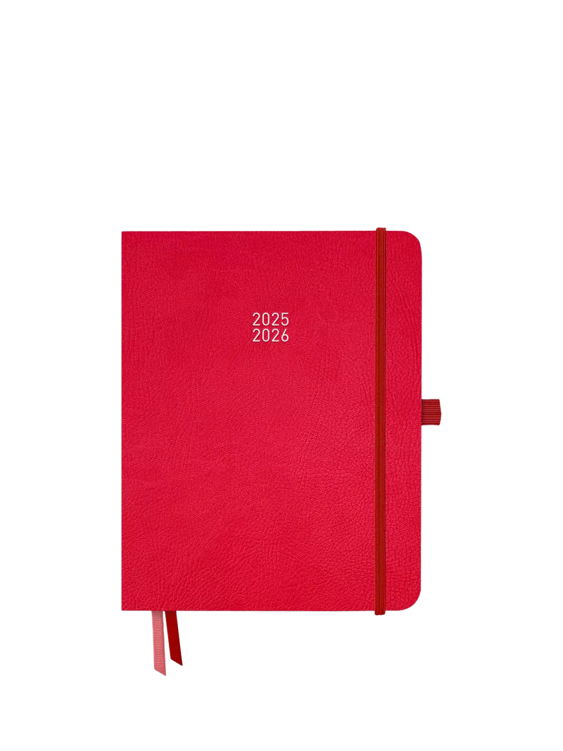 BLOX Stationery large academic diary coral 2025-26 - British product