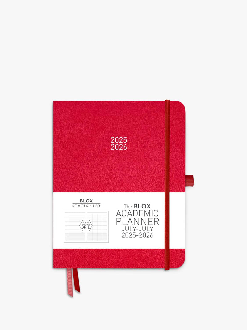 BLOX Stationery large academic diary coral 2025-26 - British product