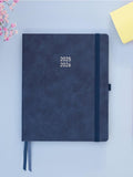 BLOX Stationery large academic diary 2025-26 denim, UK version