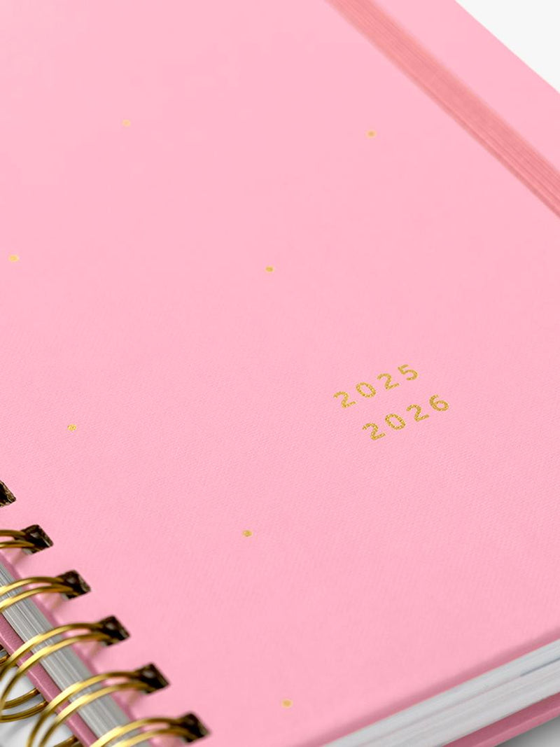 Busy B 2025-26 week-to-view planner pink - British product