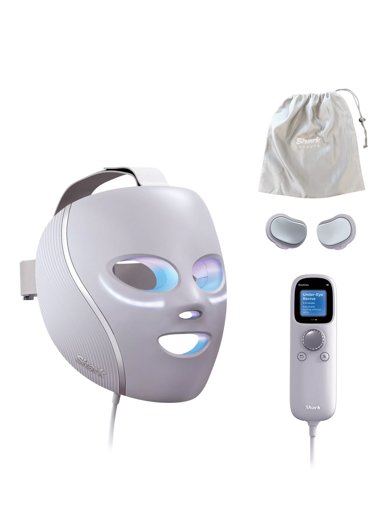 Shark CryoGlow FW312UK Under-Eye Cooling & LED Anti-Ageing & Blemish Repair Mask, Lilac Chil
