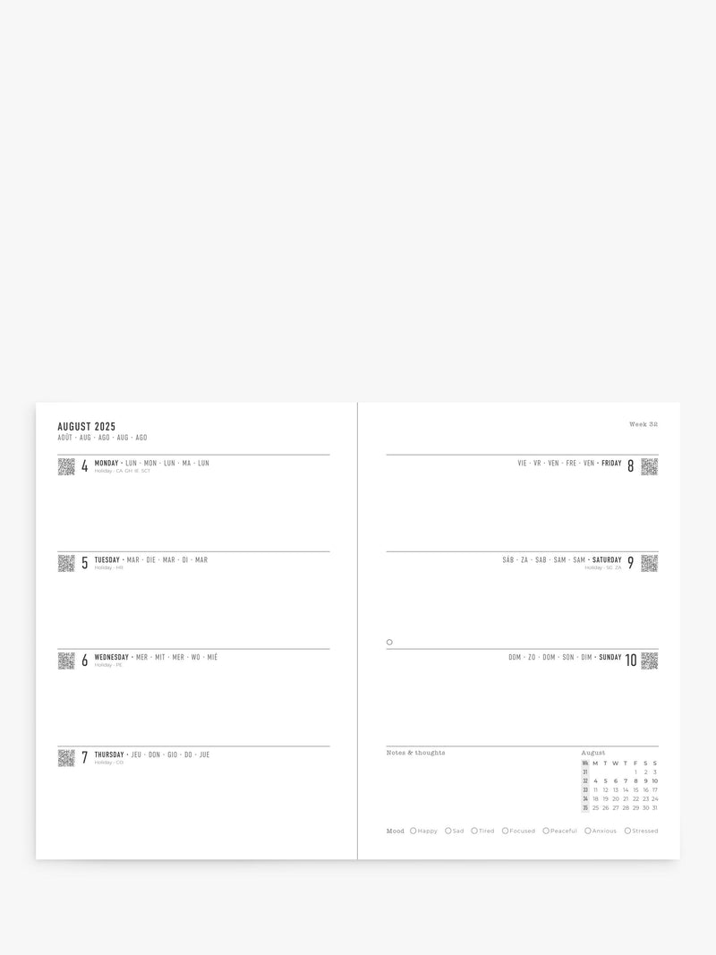 Letts A5 Conscious Week To View Academic Diary, UK version