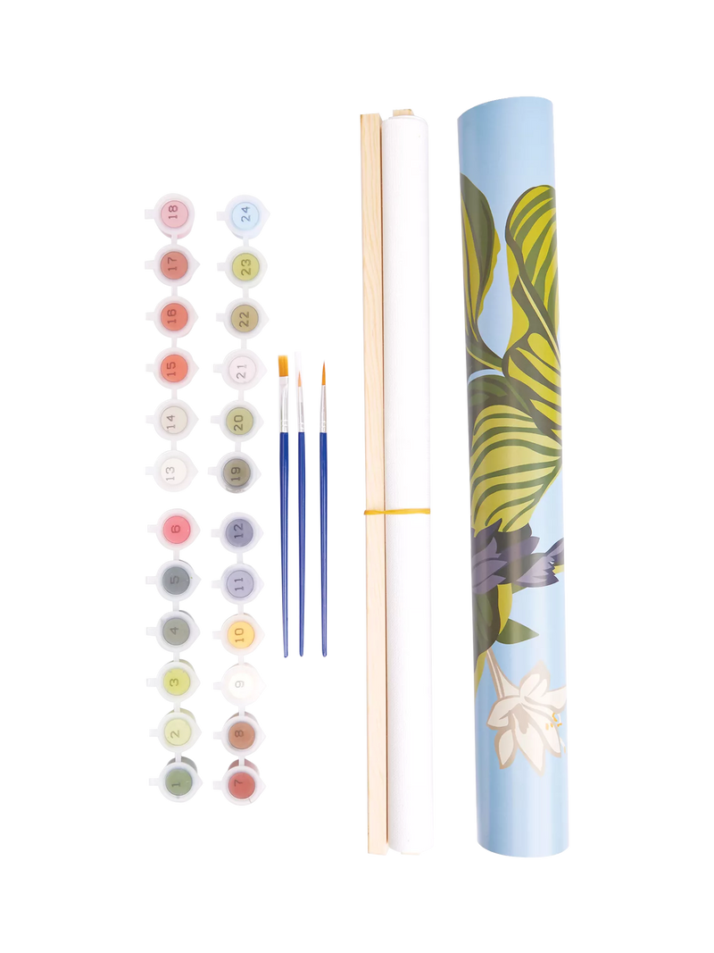 RHS paint by numbers kit exotic floral (British brand)