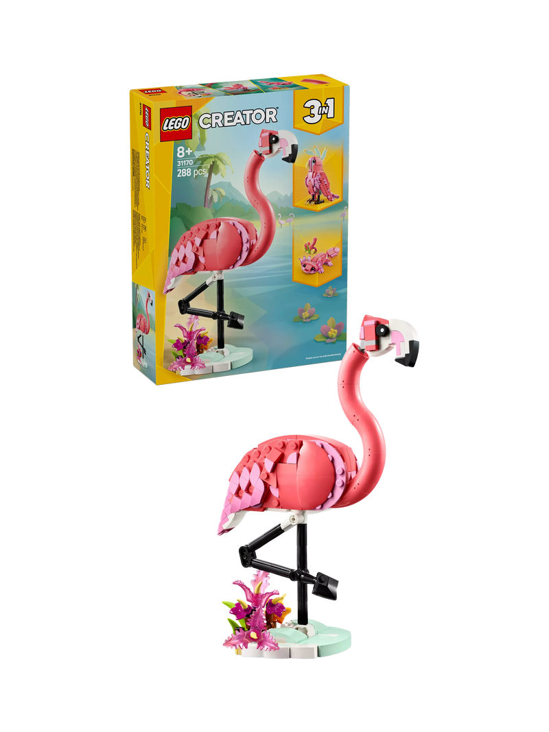 LEGO Creator 3in1 Pink Flamingo building set 288 pieces - British product