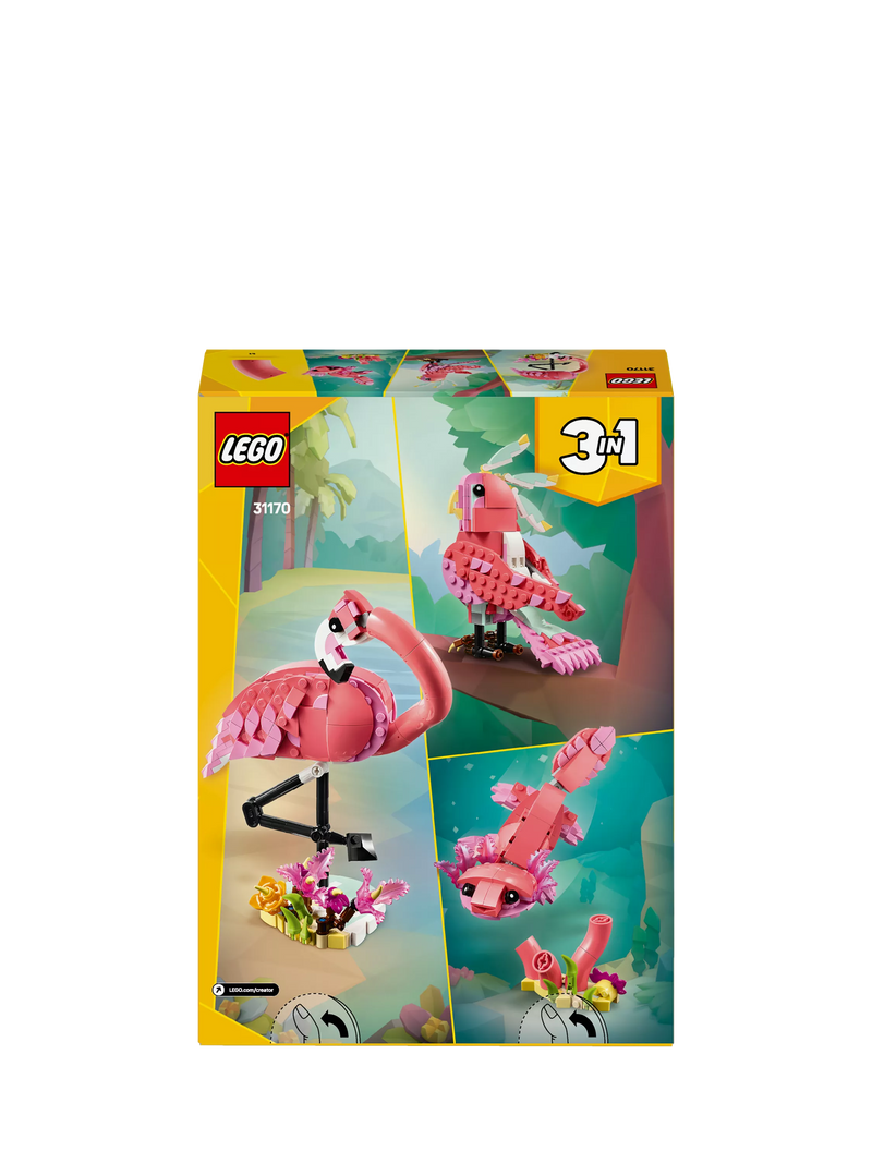 LEGO Creator 3in1 Pink Flamingo building set 288 pieces - British product