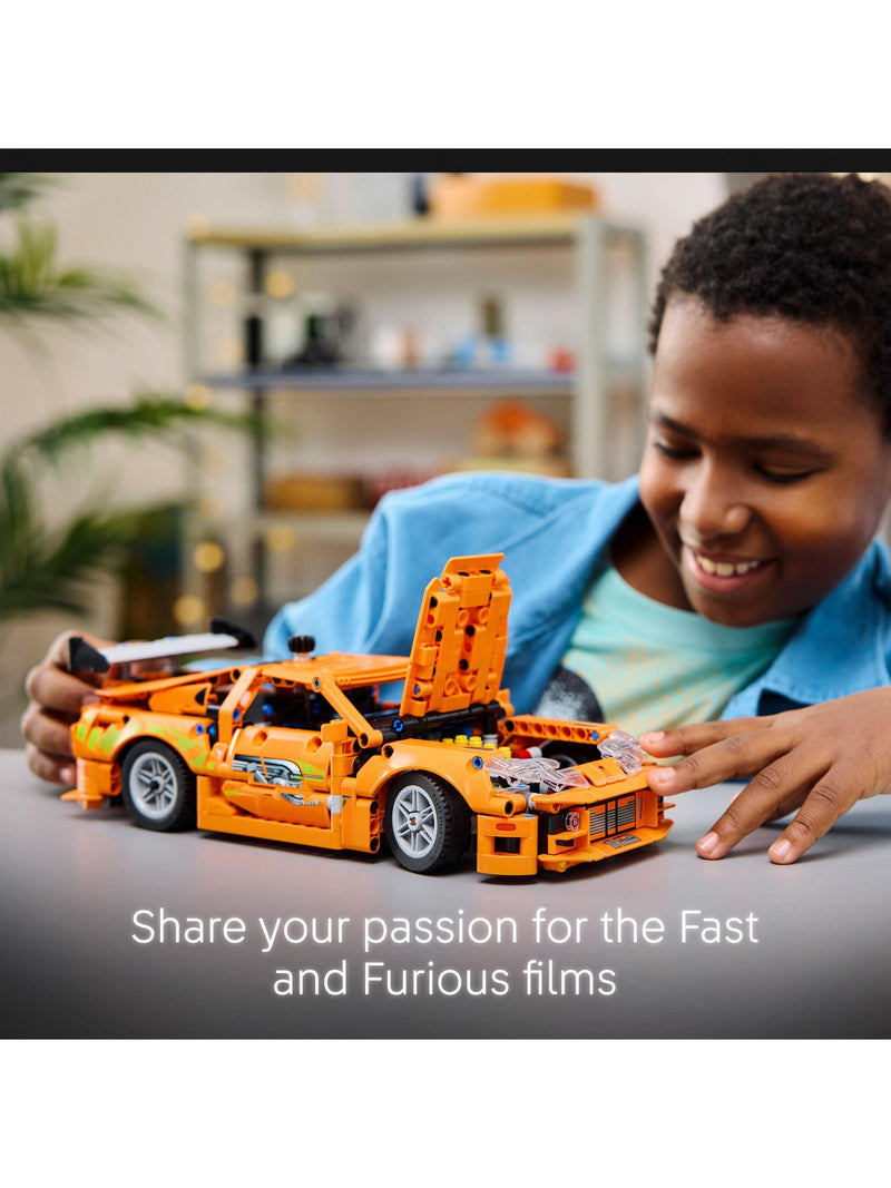 LEGO Technic Fast & Furious Toyota Supra MK4 model car building set, UK version