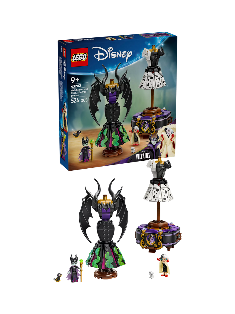 LEGO Disney building set Maleficent Cruella dresses 524 pieces (British brand)
