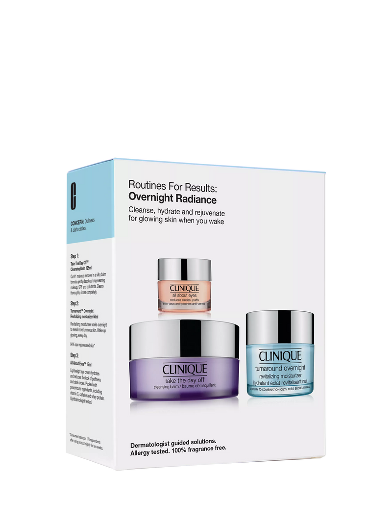 Clinique skincare gift set overnight radiance, imported from the UK