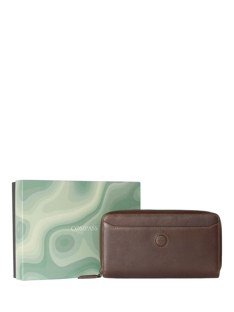 OSPREY LONDON Compass travel wallet Tan, imported from the UK