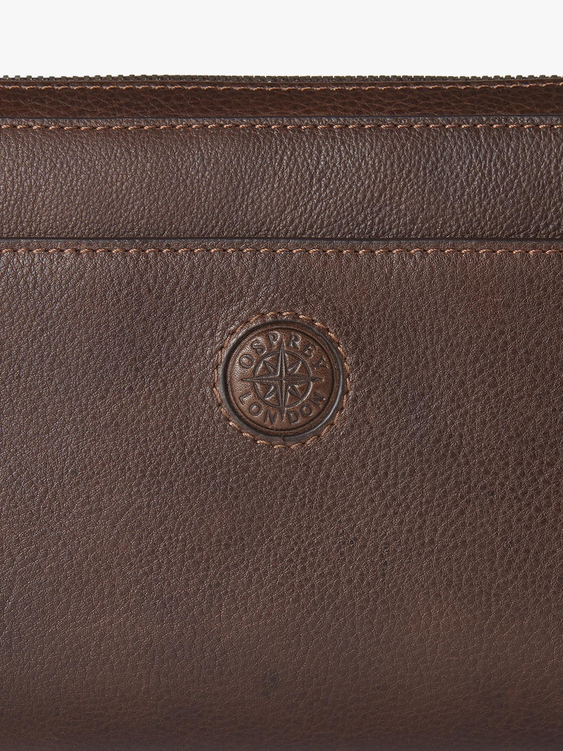 OSPREY LONDON Compass travel wallet Tan, imported from the UK