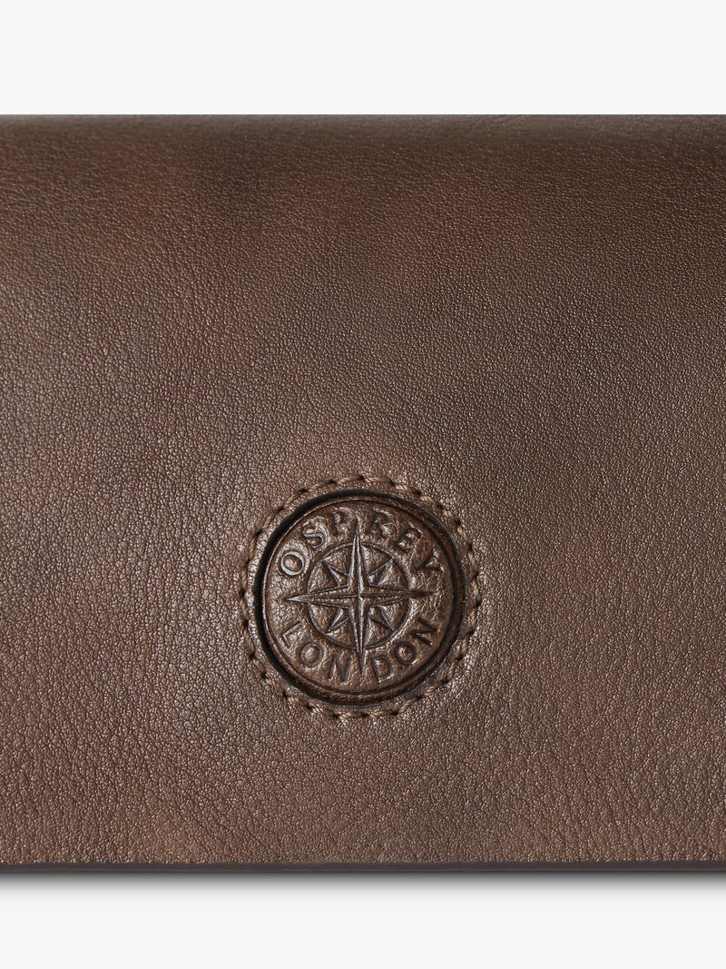 OSPREY LONDON Compass Brillenetui aus Milano Leder (Britische Marke)